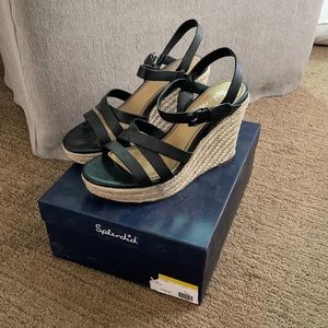 Splendid “Billy” leather platform wedge sandal